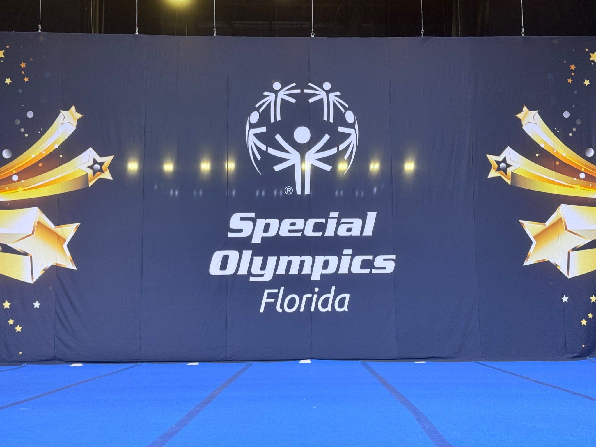 Special Olympics Florida official backdrop at Summer Games ESPN Wide World of Sports Complex Orlando Florida