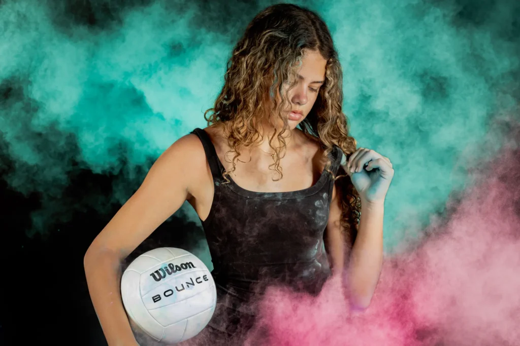 Volleyball sports portrait by Heidi Lynne Photography